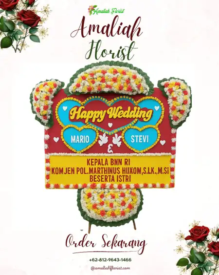 Papan Bunga Pernikahan Arok